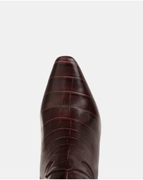 Wittner - Louella Croc Embossed Leather Knee High Boots