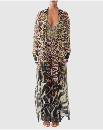 Camilla - Mesh Straight Leg Beach Pants