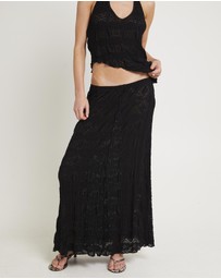 Subtitled - Amore Asymmetrical Textured Maxi Skirt