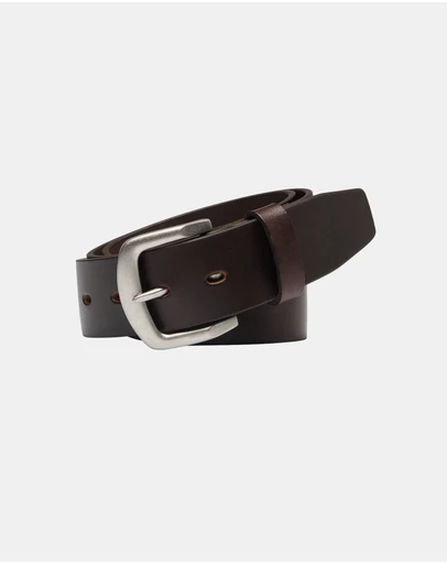Buckle - Bushman. Australian Made Full Grain Natural Leather Belt. 38mm width.