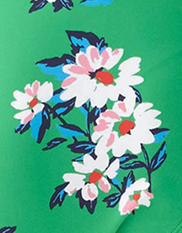 Kate Spade - Spring Daisies Underwired Shirred Bandeau Bikini Top