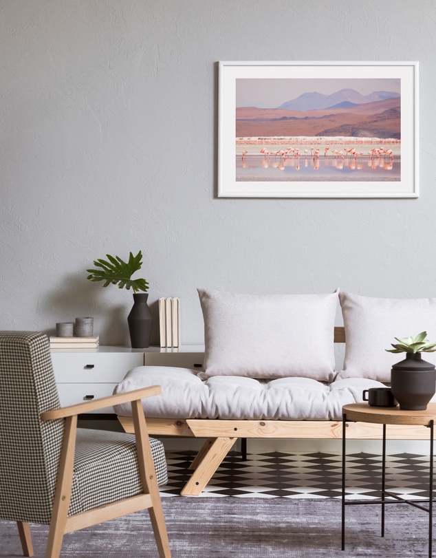Olive et Oriel - Flamingos Art Print