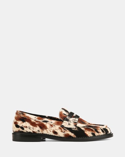 COW HIDE PRINT LEATHER