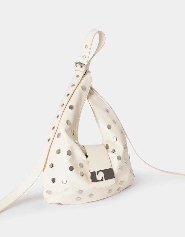 Laagam - Vixen Ecru Studs Bag