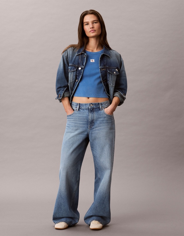 Calvin Klein Jeans - Woven Monologo Rib Crewneck Tee