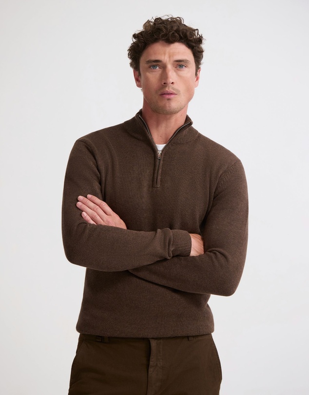 Oxford - Robert Zip Neck Knit Pullover