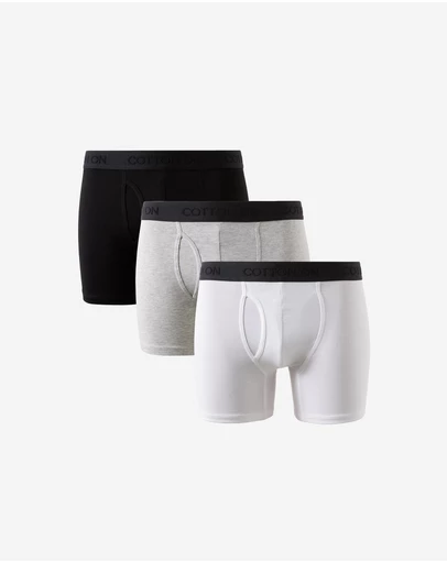 Cotton On - 3 Pack Mens Organic Cotton Boxer Brief