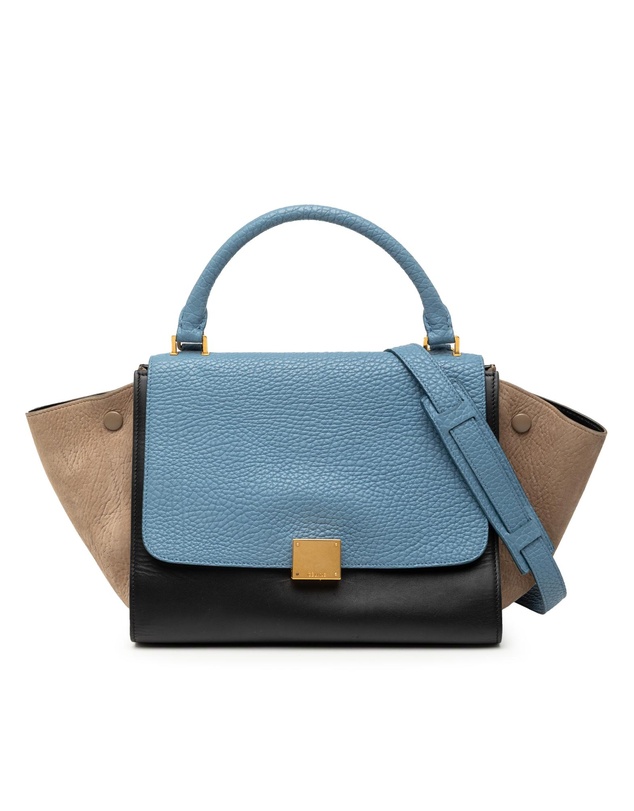 Pre-Loved by Azura Reborn - Pre-Loved Small Tricolor Leather Trapeze Satchel