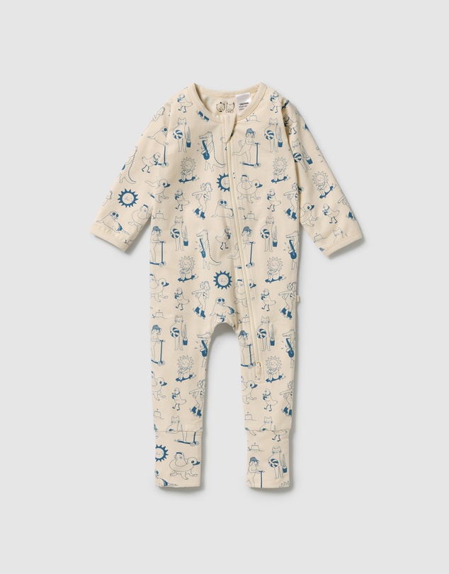 Wilson & Frenchy - Organic Zipsuit With Feet - Babies