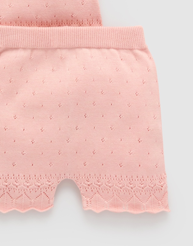 Purebaby - Scalloped Knit Set -Kids-Babies