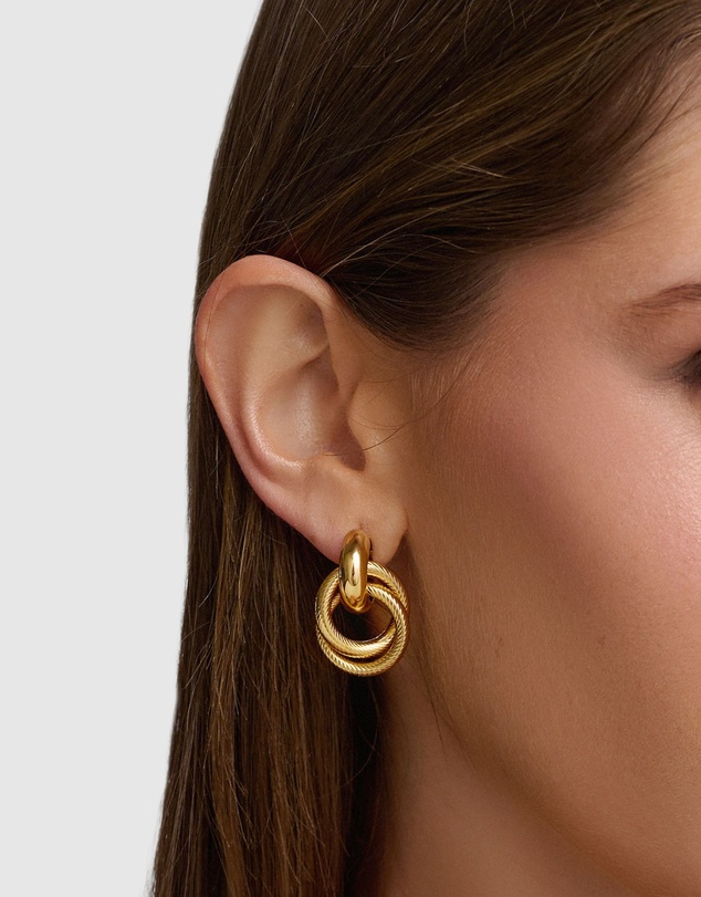 Nialaya Jewellery - Women's Double Hoop Earrings