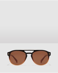 Hawkers Co - HAWKERS - Polarized Black Brown DIVER Sunglasses for Men and Women UV400