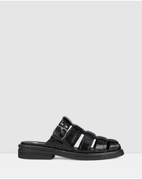 Rollie - Mule Fisherman Croc Flat