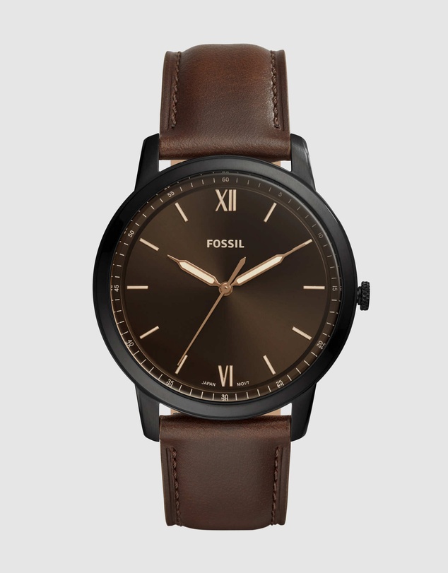 Fossil - The Minimalist 3H Brown Analogue Watch FS5551