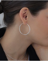 Elli Jewelry - Earrings Creoles Round Basic Classic Timeless in 925 Sterling Silver