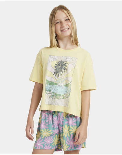 Roxy - Girls 8 to 16 Lekeito Break Printed Elastic Waist Shorts