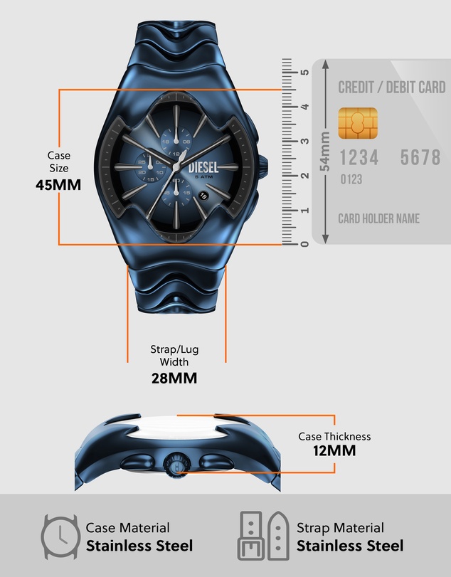 Diesel - Mercurial Blue Chronograph Watch