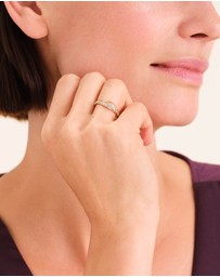 Rosefield - Pavé Wave Gold-Tone Ring