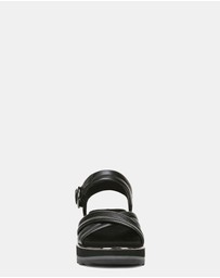 Vionic - Reyna Flatform Sandal - Black Leather