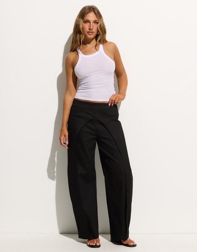 Dazie - Nikia Low Rise Wrap Barrel Cotton Pants