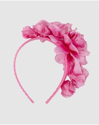 Max Alexander - Large Pink Flower Headband Fascinator