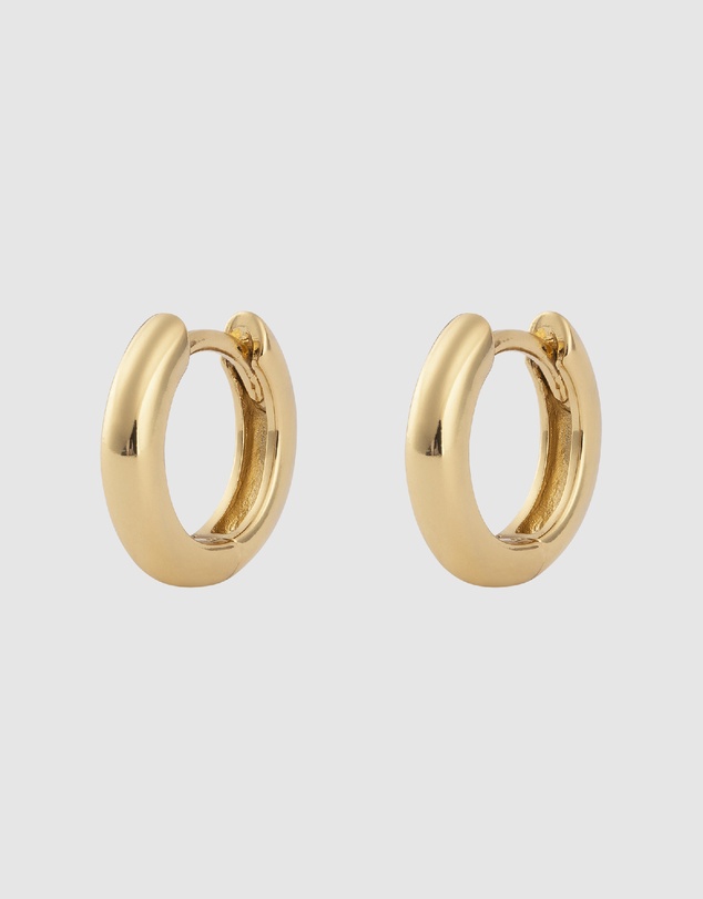 Wanderlust + Co - Classic Gold 7mm Baby Huggie Earrings