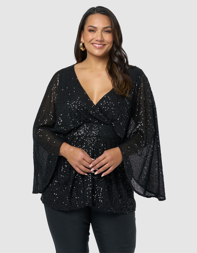 Pink Dusk by Curve Project - Rumors Sequin Top