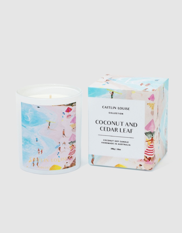 Caitlin Louise Collection - Coconut & Cedar Leaf Scented Artist Candle