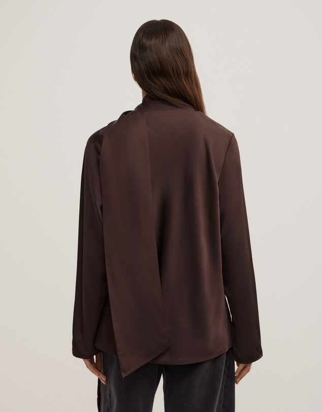 Witchery - Long Sleeve V-neck Scarf Top