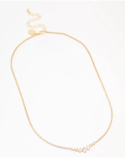 Lovisa - Gold Plated Symmetrical Graduating Round Necklace