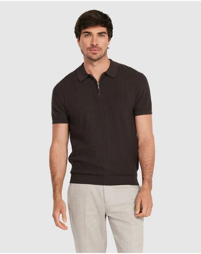 Tarocash - Darius Zip Knit Polo