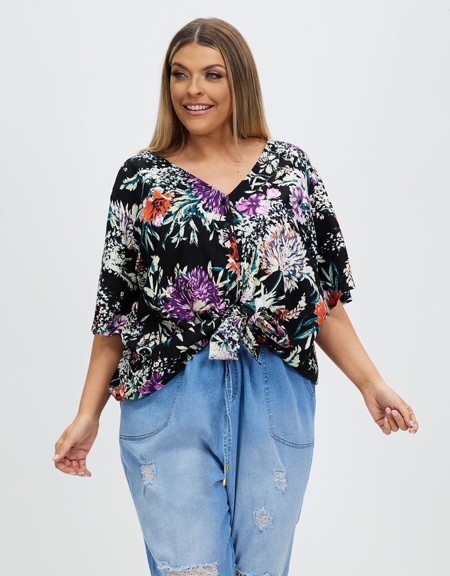 Hope & Harvest - Tie Front Top