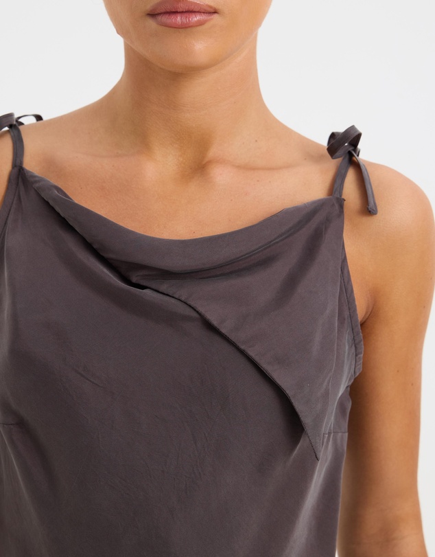 Calli - Belle Cupro Asymmetrical Fold Top