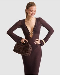 TALA - Multiway Gold Ring Knit Maxi Dress
