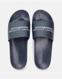 Tommy Hilfiger - Raised Embroidery Pool Slides - Men's