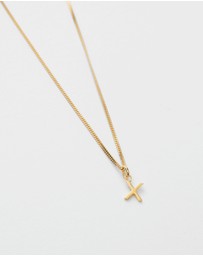 Kirstin Ash - X Outline Initial Necklace
