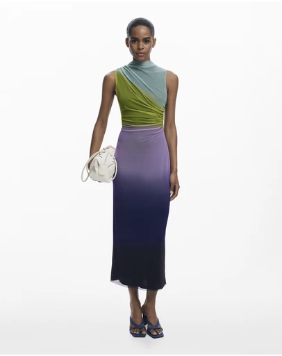 Desigual - Gradient tulle midi dress