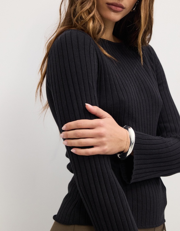 The Fated - Jules Boat Neck Knit Top