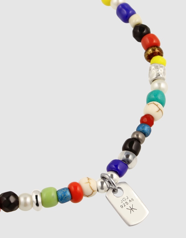 Kuzzoi - ICONIC EXCLUSIVE - Mixed Bead Bracelet with Sterling Silver Elements