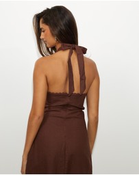 Dazie - Nora Linen Blend Midi Dress