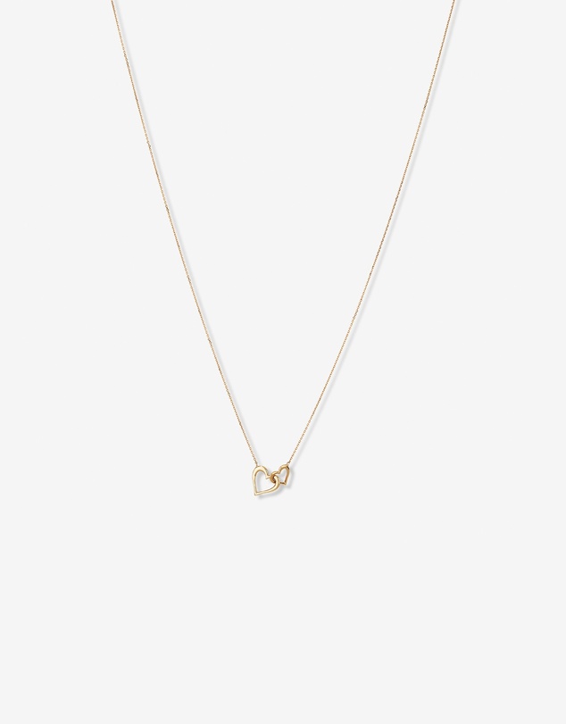 Michael Hill - Double Open Heart Necklace in 10kt Yellow Gold