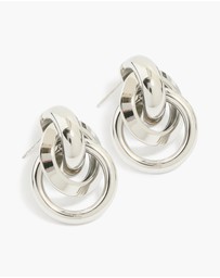 Lovisa - Waterproof Stainless Steel Knotted Link Drop Earrings