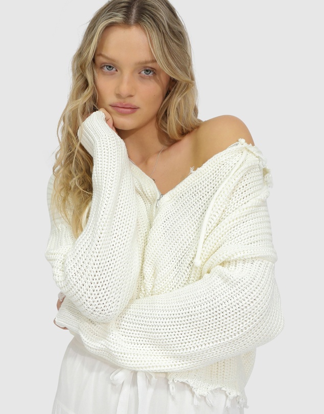 Belle & Bloom - Another Love Fringe Zip Knit