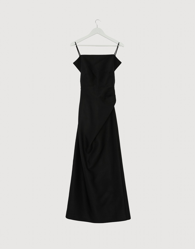 Revibe - Repaired Shona Joy Otis Draped High Neck Midi Dress - AU 12