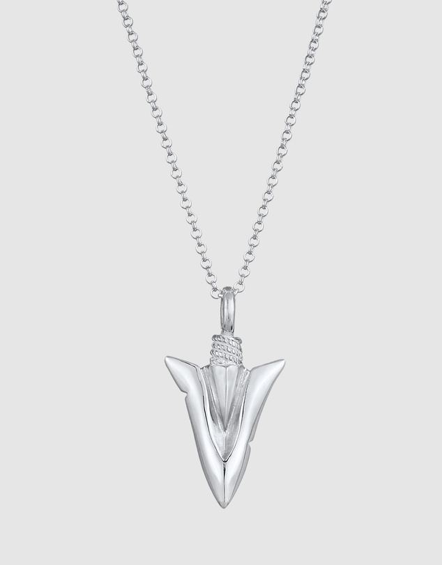 Kuzzoi - ICONIC EXCLUSIVE - Long Necklace with Arrow Pendant in 925 Sterling Silver