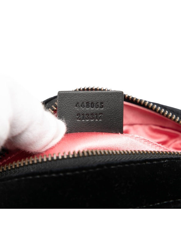 Pre-Loved by Azura Reborn - Pre-Loved Mini GG Marmont Crystal Embellished Matelasse Velvet Crossbody
