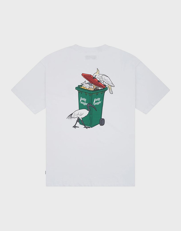 Budgy Smuggler - Heavyweight White Tee in Bin Day