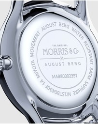 August Berg - Morris 30mm Feather Silver Grey Perlon