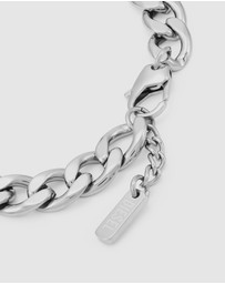 Diesel - D Logo Silver Bracelet
