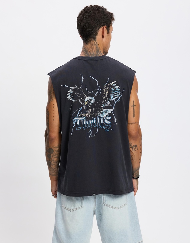 Thrills - Run For The Hills Box Fit Oversize Muscle Tee